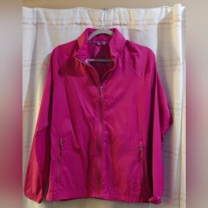 L.L. Bean Women's Fuchsia Windbreaker Utility Jacket